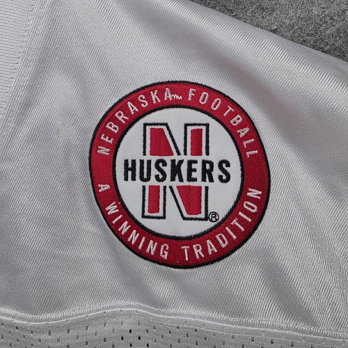 Nebraska Cornhuskers Jersey Mens M White NCAA Football Adidas Number 5 - Picture 3 of 9