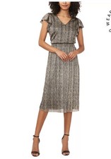 Vince Camuto Metallic Party Dress Stretchy Comfy Size M NWT Sparkle & Shine