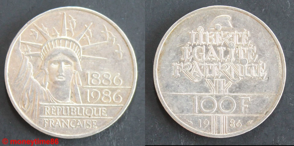 France ! 100 Francs argent, STATUE DE LA LIBERTE année 1986, en SUPERBE - Photo 1/1