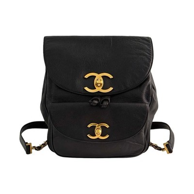 Chanel Backpack Caviar Turnlock Chanel CHANEL Caviar Turnlock Backpack/Daypack, Black  main image 4