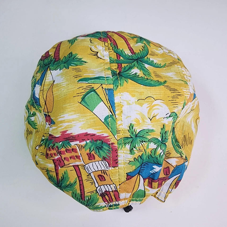 Gorra Obey 5 Paneles Surf Tropical Playa Palmera Amarillo Multicolor 100% Algodón Foto 3 de 4
