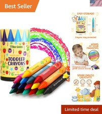 Easy-to-Hold Non-Toxic Jumbo Crayons - Washable Art Supplies for Little Artists