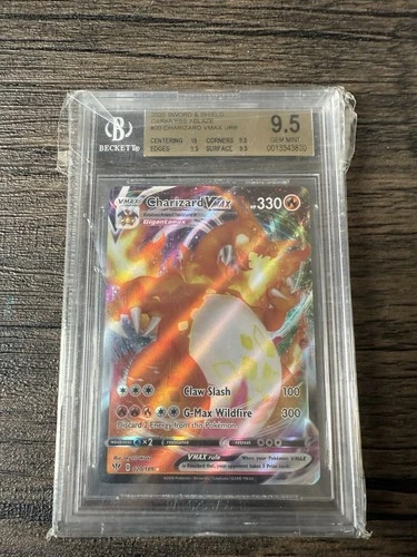 Pokémon Charizard VMAX 020/189 Darkness Ablaze Ultra Rare Holo Beckett 9.5