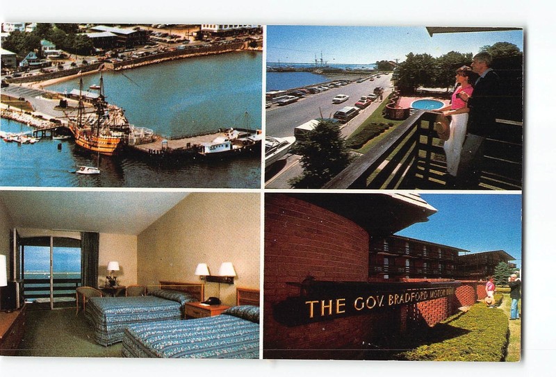 Plymouth Massachusetts MA Vintage Postcard Governor Bradford Motor Inn