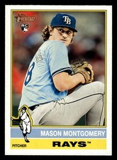 2025 Topps Heritage #296 Mason Montgomery Rookie Card Tampa Bay Rays