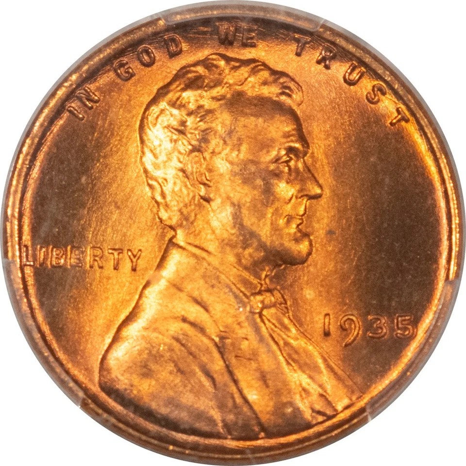 1935 LINCOLN CENT, PCGS MS-67+RD, SCREAMING LUSTER & SUPERB; CAC & PQ! - Image 3 of 3