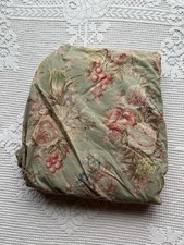 VTG Ralph Lauren  CHARLOTTE  Queen FITTED Sheet Green Floral Cotton EUC