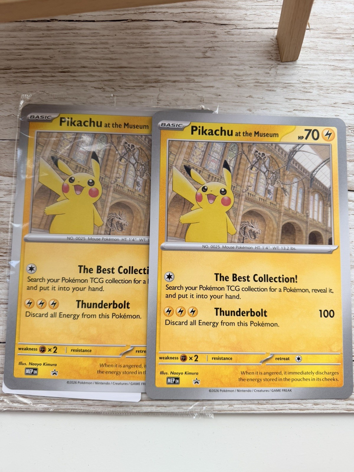 Pikachu at The Museum jumbo card  Black Star Promo X2 (1 sealed, 1 opened)