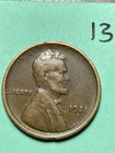 1921-S LINCOLN WHEAT CENT, low mintage, "VF/XF" condition coin, #13
