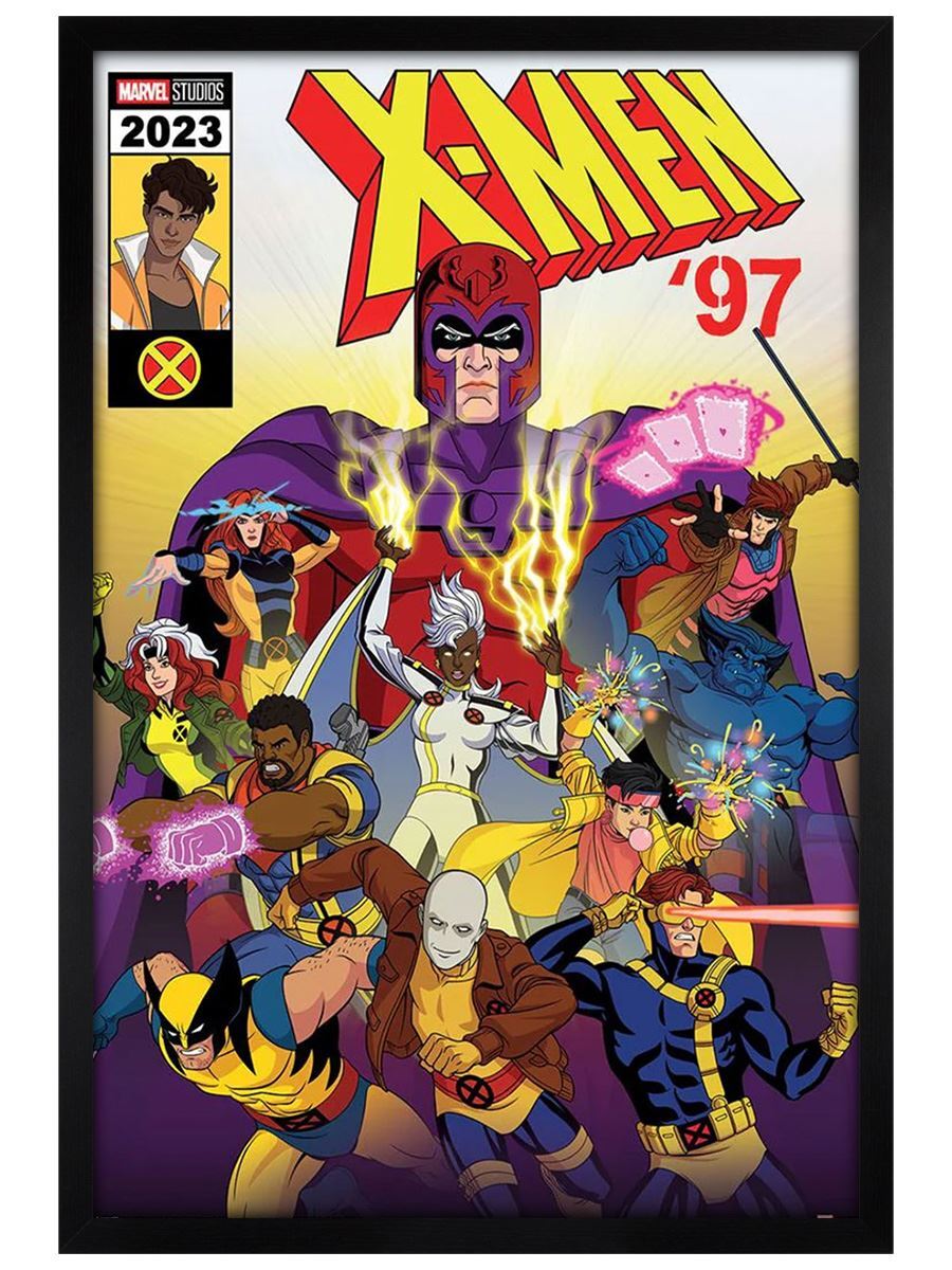 X-Men '97 Comic Cover Art Maxi Poster - Black Wooden Framed