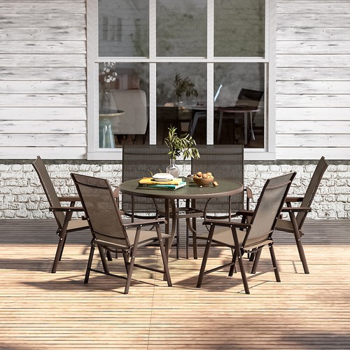 Garden Furniture Table and Chairs Bistro Set Patio Outdoor Seating Parasol Hole - Picture 99 of 142