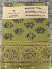 Saffron Marigold Hand Printed Luxury Indian Bedding Twin Bedspread 90  X 70  