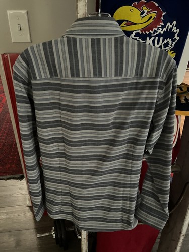 Brand New Mizzen Main Men’s City Flannel Small With Tags Striped Button Up Long - Picture 5 of 10