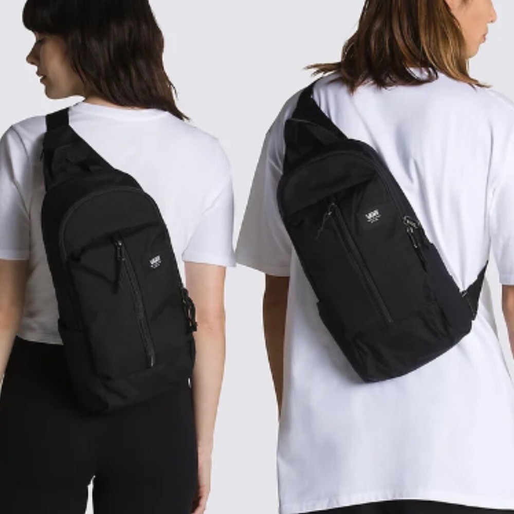 NWT VANS Off The Wall WARP SLING BAG Shoulder Carry Messenger BLACKOUT Unisex
