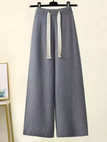 Conjunto de dos piezas de chándal para mujer suéter tops conjuntos pantalón traje tejido para mujer - Imagen 6 de 35