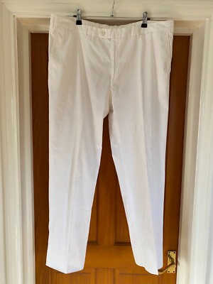 Pal Zileri Chino Hose W40 L30 Weiß Relaxed Sommer Urlaub Chino Italy