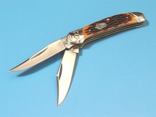 ROUGH RYDER RR2289 Copperhead Amber Jigged Bone pocket knife 3 3/4" closed NEW!