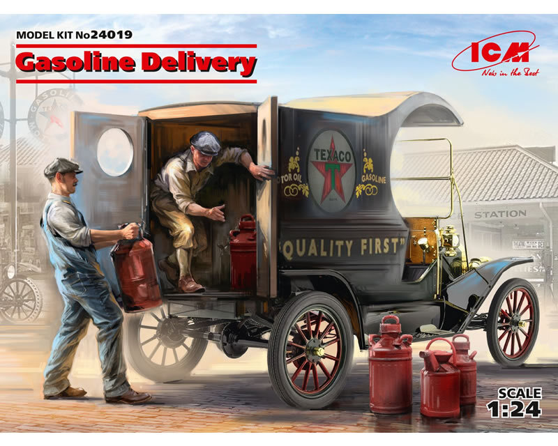 Gasoline Delivery Model T 1912 Delivery Car with American Gasoline Loaders 1:24