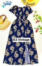 Floral Maxi Sundress Ruffle Off Shoulder For Women Split Thigh Midi/Long