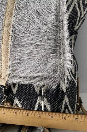 Mochila Myra Bag Cuero Lona Piel Western Boho Azteca Hecha en India - Imagen 7 de 17