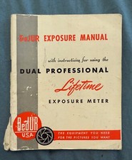 Vintage DeJUR Dual Professional Lifetime Exposure Meter Instruction Manual