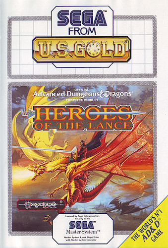 Heroes Of The Lance Sur Sega Master System - Jeu Retro - Bon état