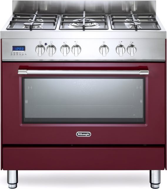 De Longhi Cucina a Gas 5 Fuochi Forno Elettrico Ventilato 90x60 cm PRO 96 MR