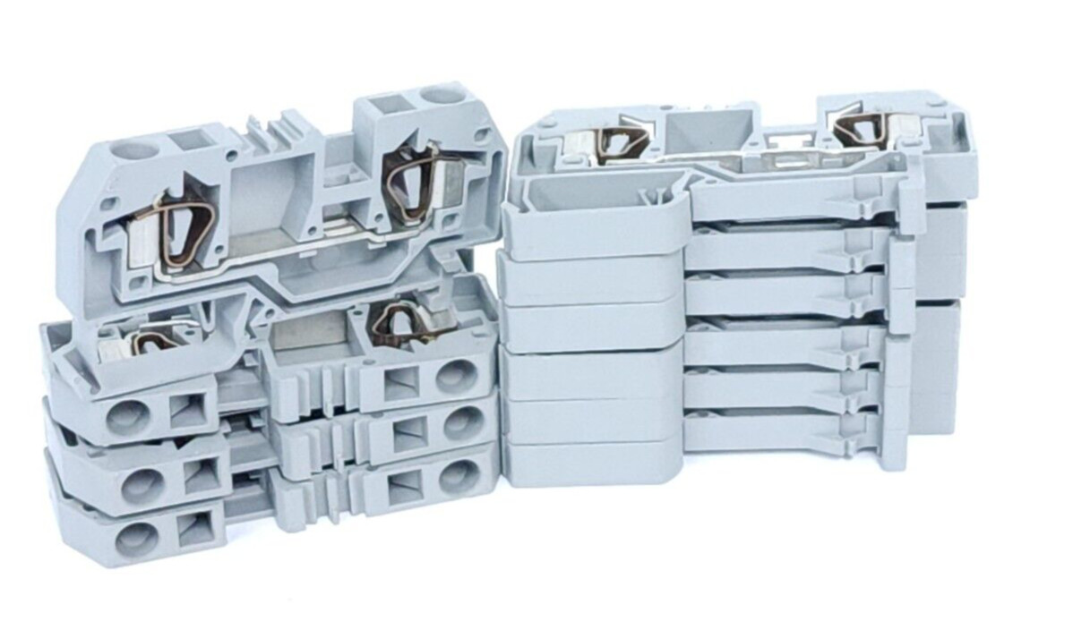 LOT OF 10 NEW WAGO 282 GREY TERMINAL BLOCKS