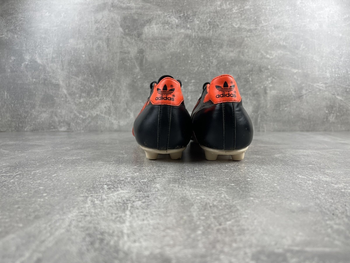 RARE! Vintage Adidas Argentina 80s Black/Orange Leather Football