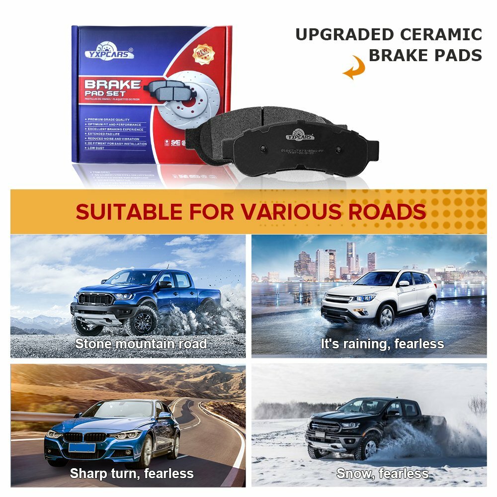 Front & Rear Disc Ceramic Brake Pads for 2013-2020 Nissan Altima