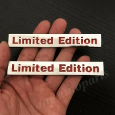 2pcs Metal Chome Limited Edition Car Trunk Rear Side Emblem Badge Decal Sticker