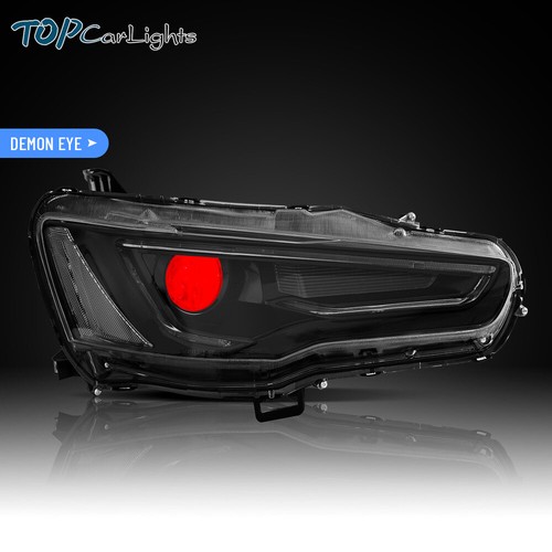 Demon Eyes LED Headlights For Mitsubishi Lancer / EVO x 2008-2017 w/Sequential - Picture 6 of 13