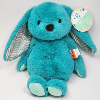 Battat B Softies Happy Hues Teal Turquiose Easter Bunny Plush Rabbit ...
