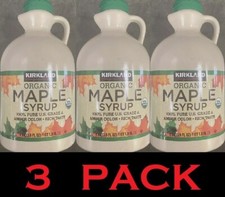 Kirkland Signature 100 Pure US GRADE A USDA Organic Maple Syrup 33.8 oz 3 PACK