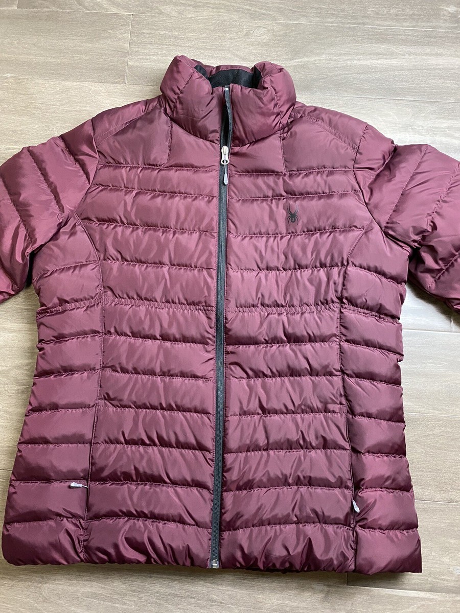 SPYDER Downs Duck Feather Jacket Burgundy Womens Size Xl | eBay