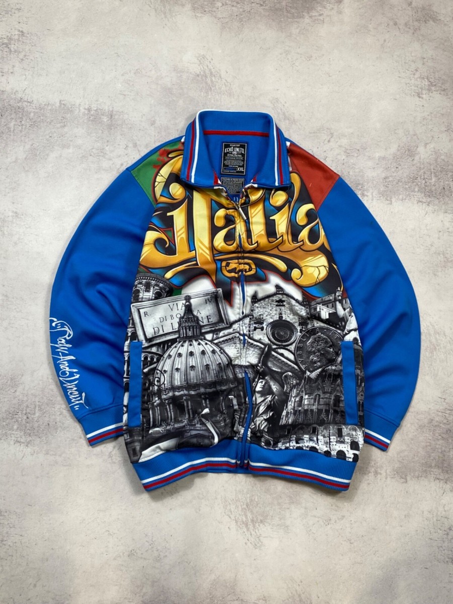 Vintage Ecko Unltd Italia Y2K Track Zip Up Jacket Size XXL Vintage Ecko Unltd Italia Y2K Track Zip Up Jacket Size XXL