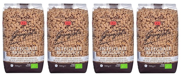 4X Garofalo Pasta Integrale Ditali Rigati Vollkorn-Hartweizen Bio-Produkt 500G-image