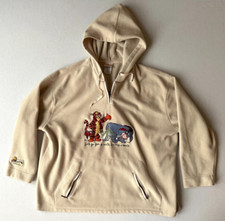 VTG Winnie the Pooh Womens Sz XL Terry Hoodie Disney Store GUC Embroidered Tan