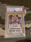 PSA 9 2021 Contenders DP Draft Trevor Lawrence Premium Variation Gold Auto /10
