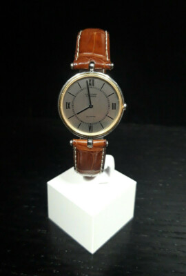 Vintage Van Cleef & Arpels 14K Gold/ stainless steel White Dial 32mm Watch