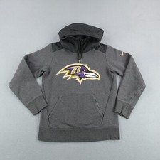 Baltimore Ravens Hoodie Small Gray Nike Pullover Hybrid Fleece NFL Sweatshirt
