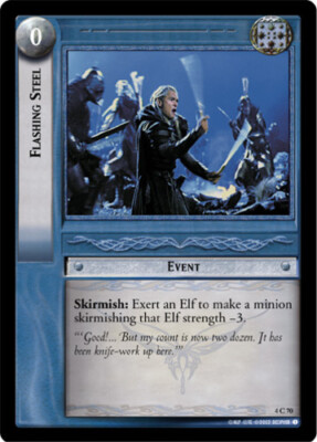 LOTR: Flashing Steel [Ungraded] LOTR: The Two Towers Lord of the Rings TCG Decip