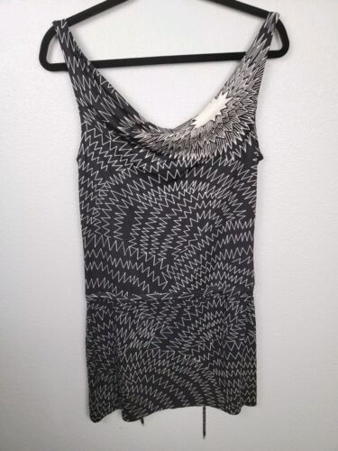 DVF Diane von Furstenberg Silk Jersey Cowl Drape Neck Drawstring Tank Dress Sm - Picture 2 of 9