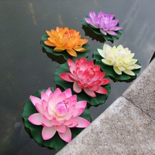 Large Artificial Lily Pad Flowers for Ponds and Pools Water Decoration