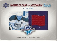 2004-05 Upper Deck World Cup of Hockey Tribute Jersey Finland #WCSK Saku Koivu