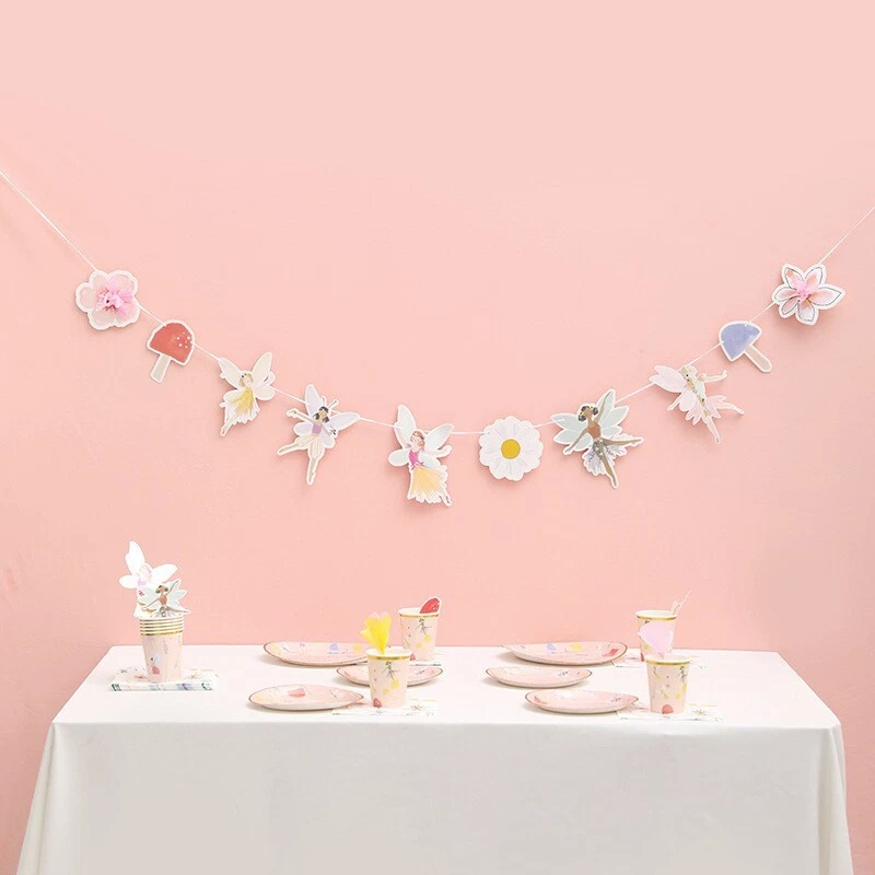 Beautiful Fairy Garland Floral Daisy Birthday Party Bunting Flag Decoration - Изображение 2 из 4