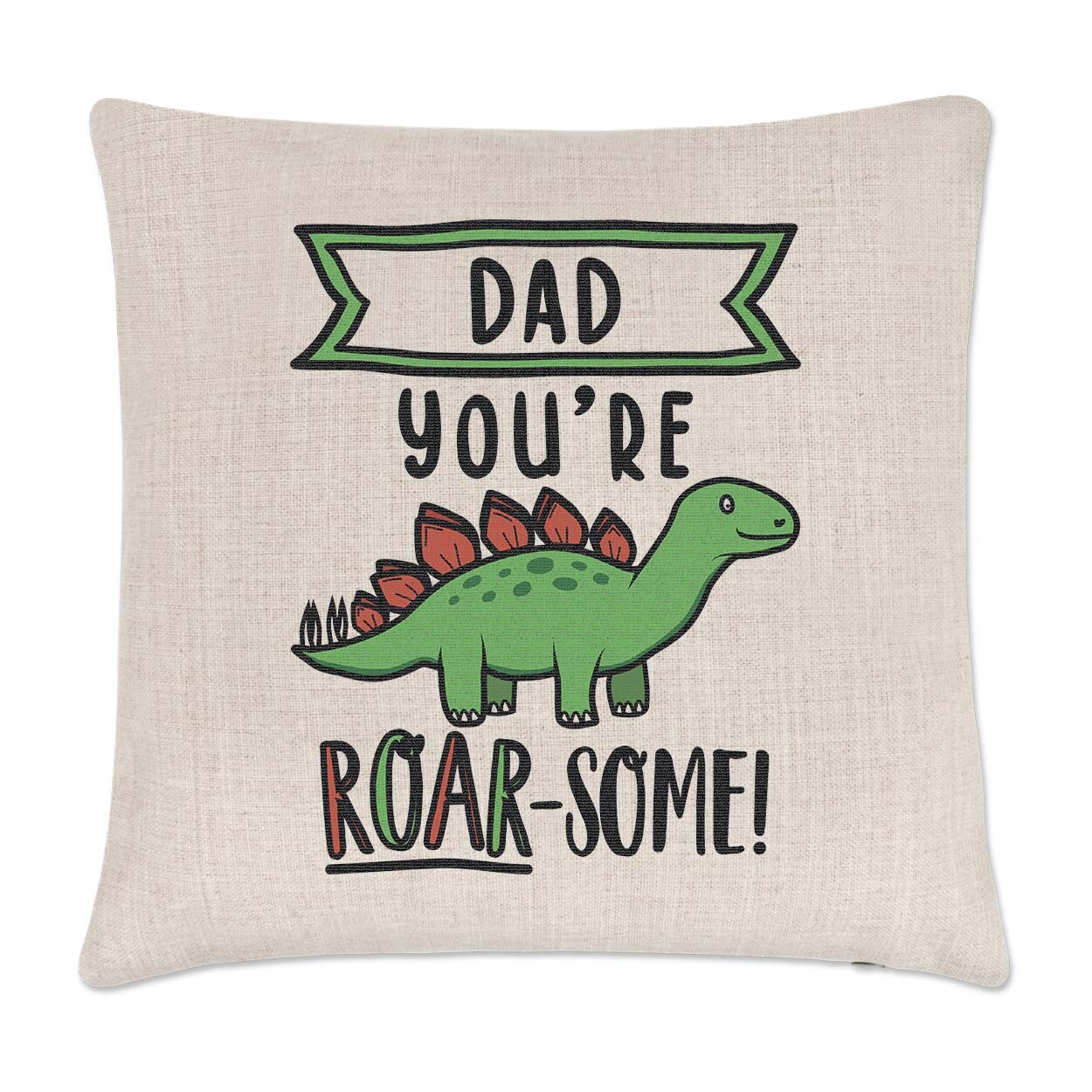 Dad You're Roarsome Dinosaur Cushion Cover Pillow Love Fathers Day Best Awesome