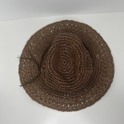 Peter Grimm Sarai Resort Packable Hat 3" Brim OS Brown Summer Beach Toyo Sun - Picture 4 of 7