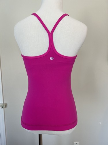 LULULEMON Y Tank Top NEON PINK Xsmall - Picture 3 of 3