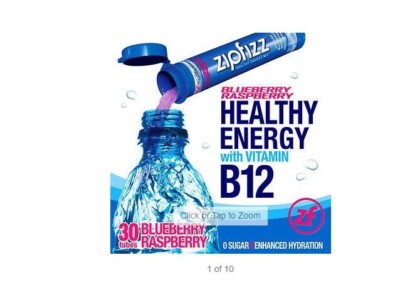 Zipfizz Multi Vitamin Energy Hydration Drink Mix ~ 30 Tubes Blueberry ...